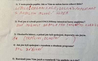 Referece ENGLISHstay – Jan, říjen 2025